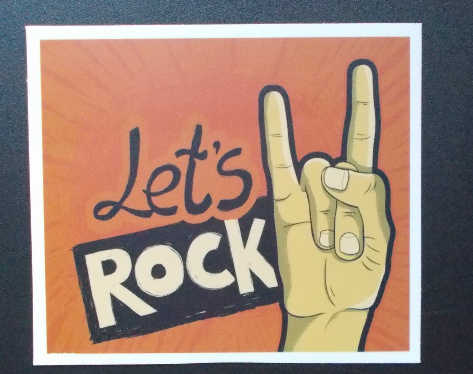 Sticker Decal Matte Look “Let’s Rock” Laptop, Stickerbomb