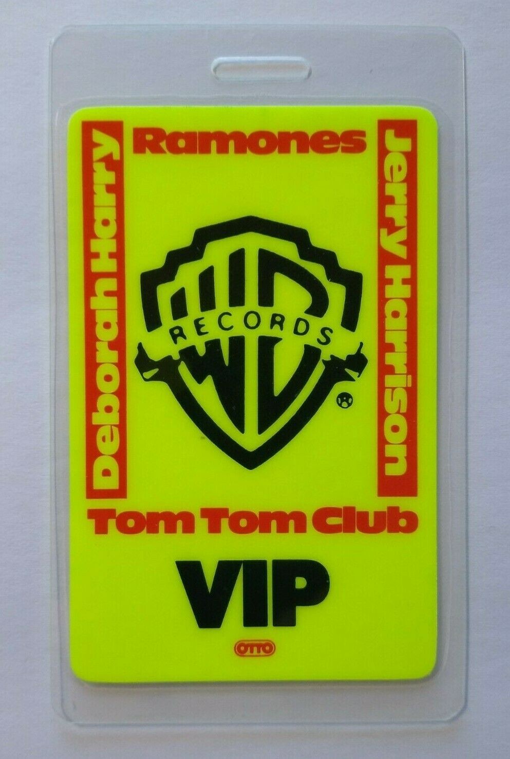Ramones Tom Tom Club Blondie Talking Heads Punk Rock VIP Backstage Concert Pass
