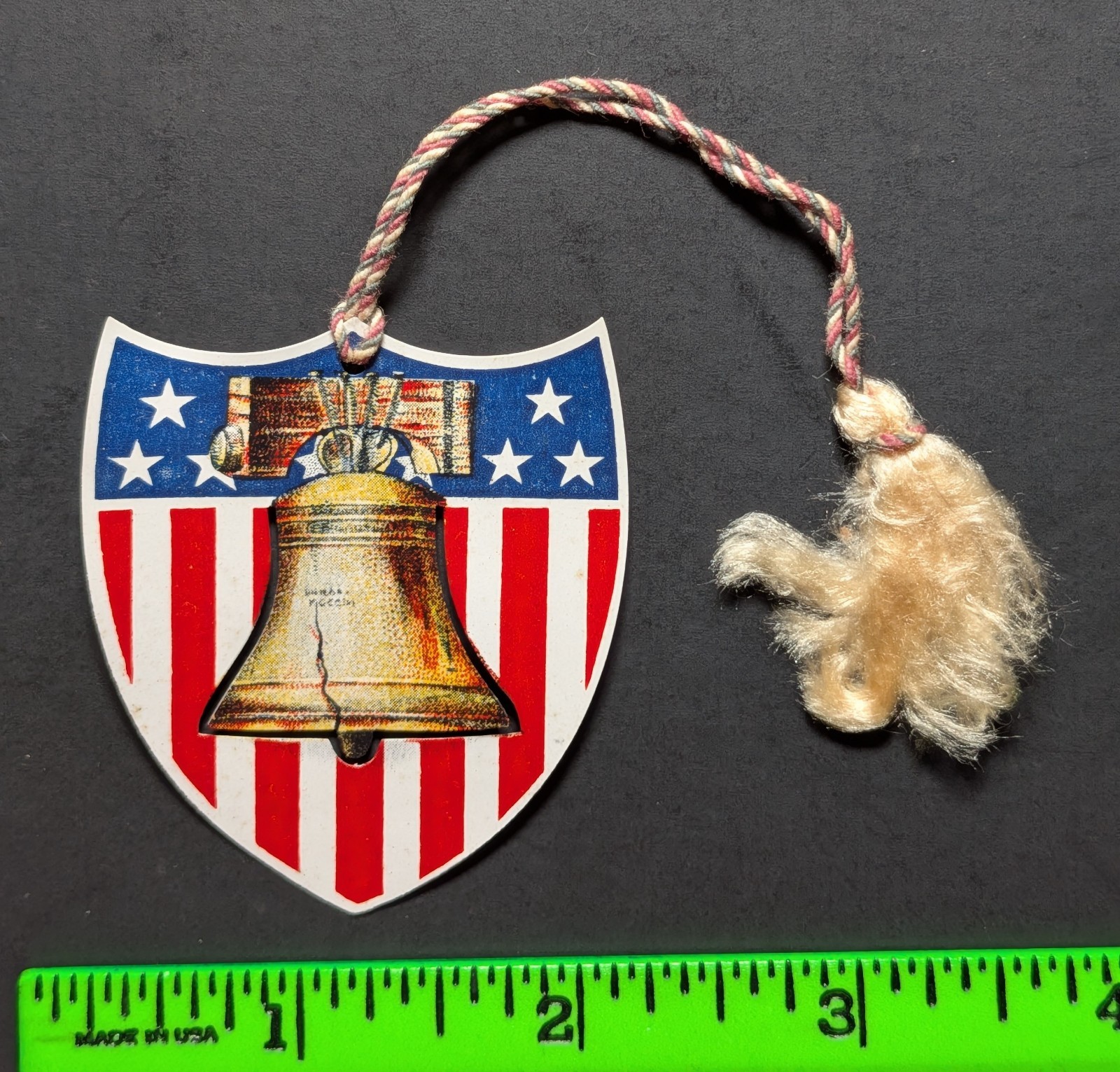 Vintage Liberty Bell Patriotic Celluloid Bookmark