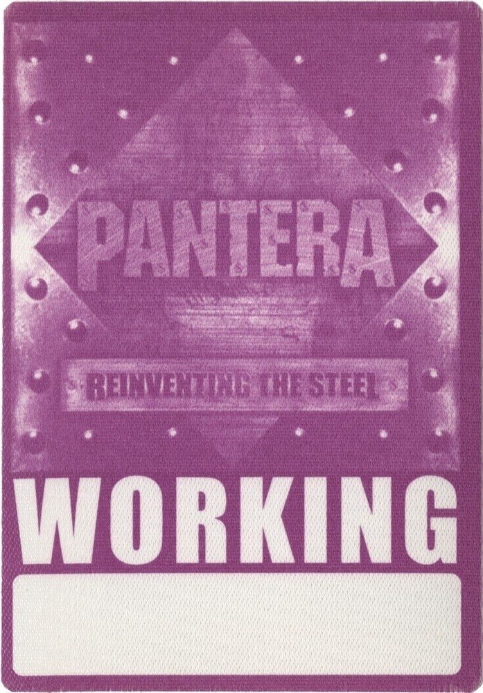 Pantera 2000 Reinventing the Steel concert tour Working Crew Backstage Pass