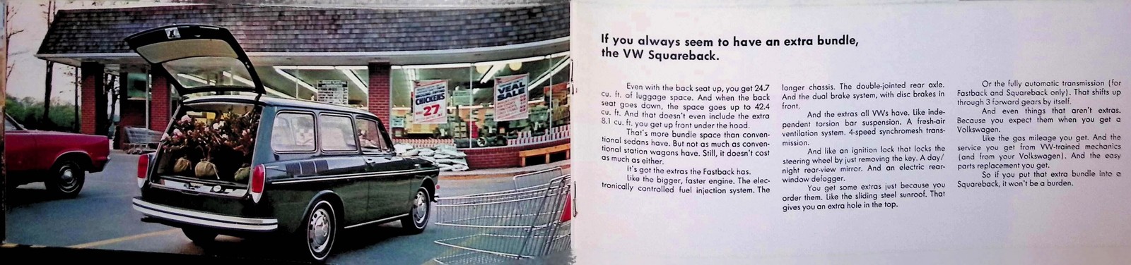1960s Volkswagen Brochure – Beetle Ghia Squareback Original Sales Catalog