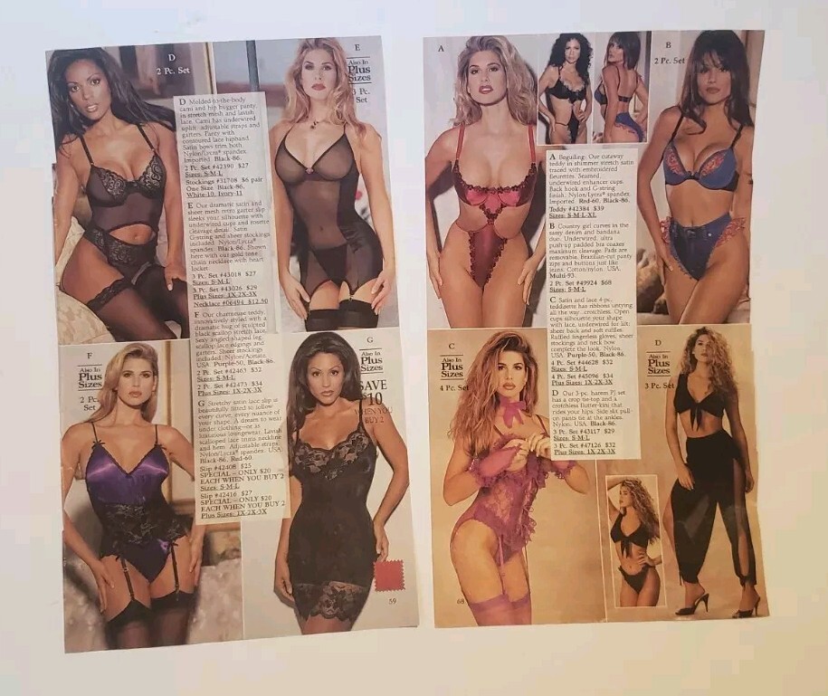Vintage Women’s Bra Panties Lingerie Underwear 2 Pages 2-sided Catalog Print Ads
