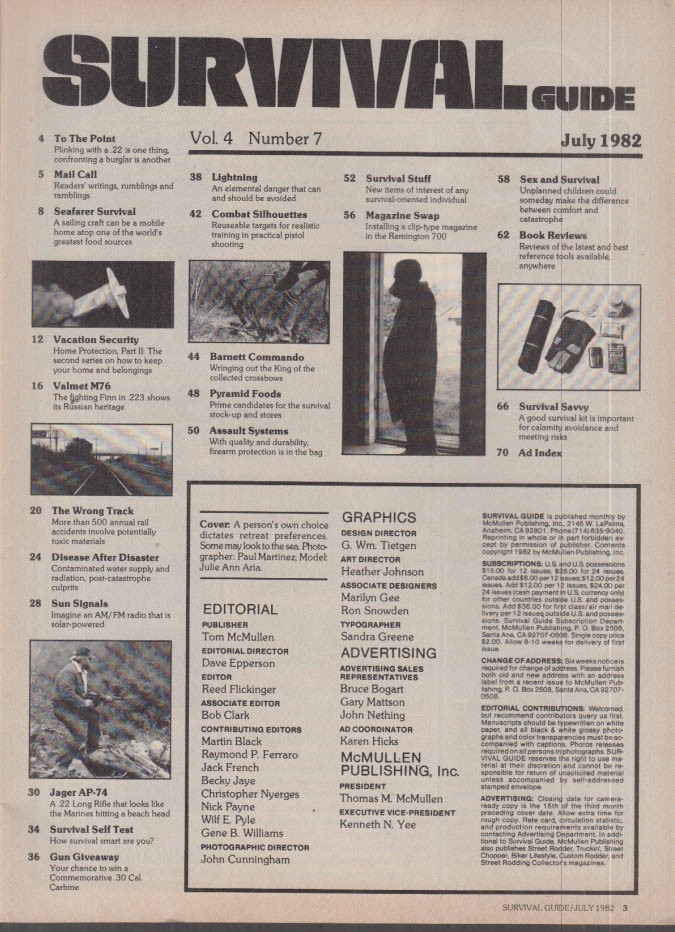 SURVIVAL GUIDE 7 1982 Jager AP-74 Valmet M76 Barnett Commando crossbow +