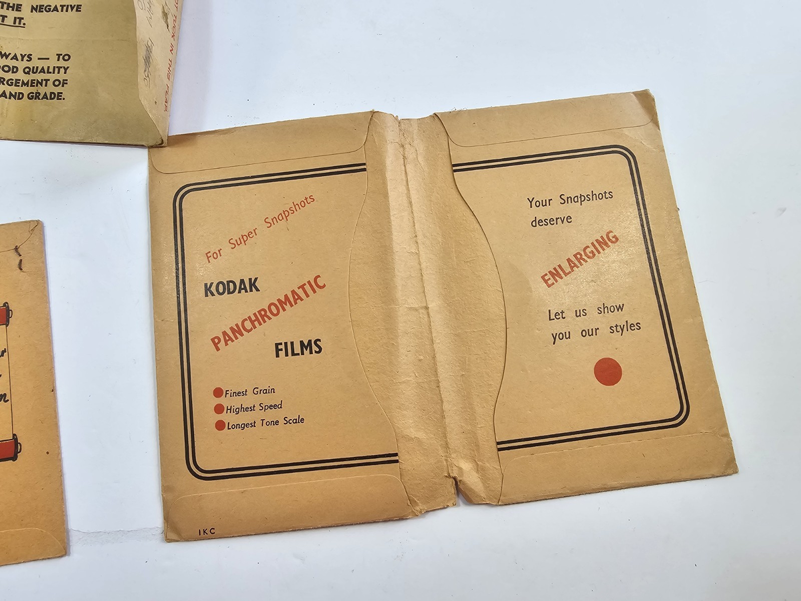 Vintage Kodak Velox Photographic Wallets Envelope Film Print Emphemera 1950s