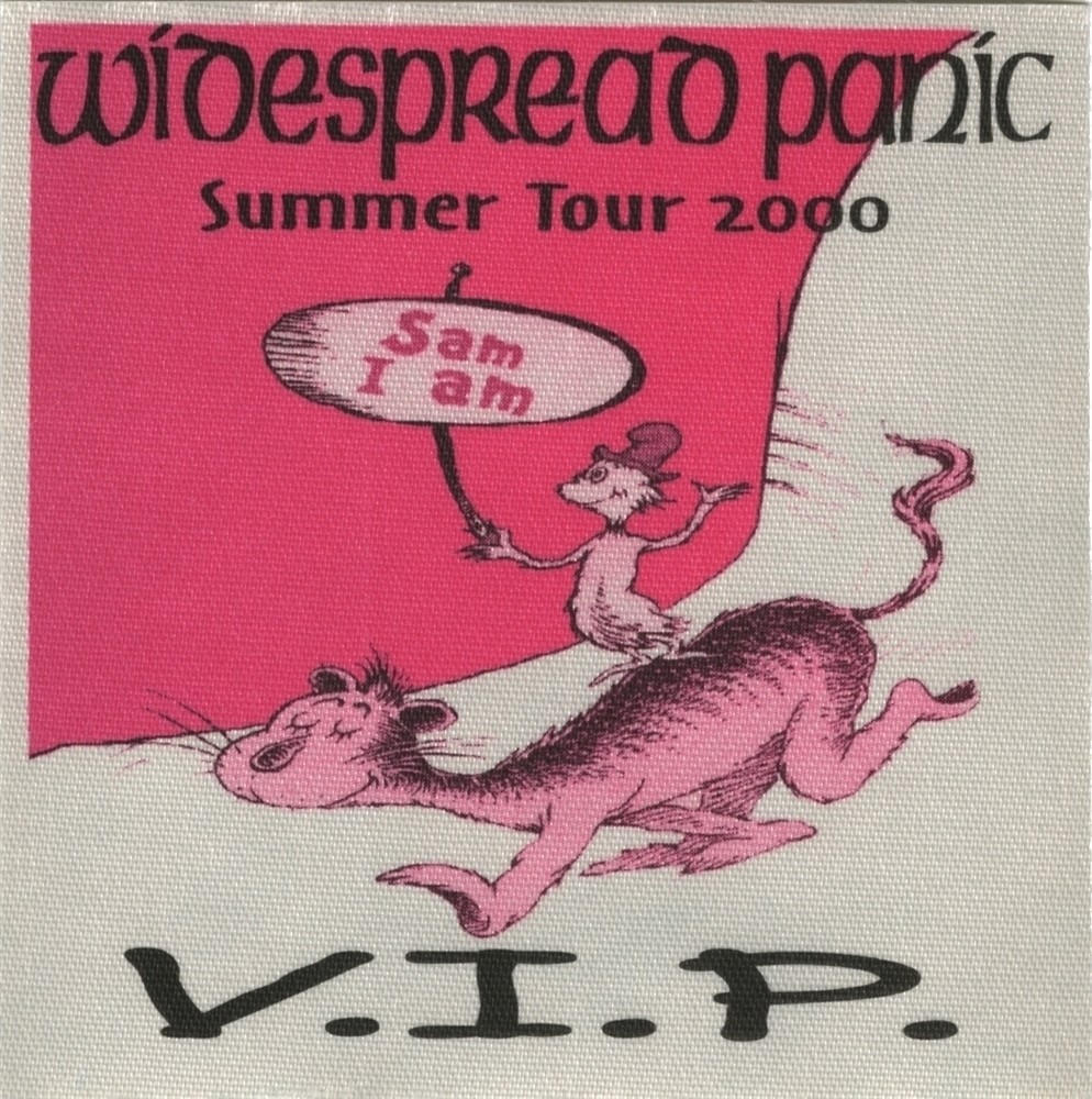 Widespread Panic 2000 concert tour Cat in the Hat / Sam I am VIP Backstage Pass