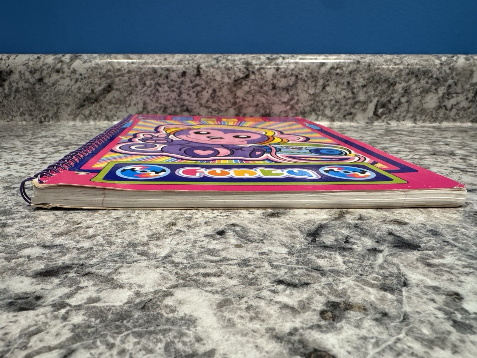 Vintage Lisa Frank Spiral Notebook Funky Monkey 10.5 x 8 Rainbow 68 Sheets Y2K