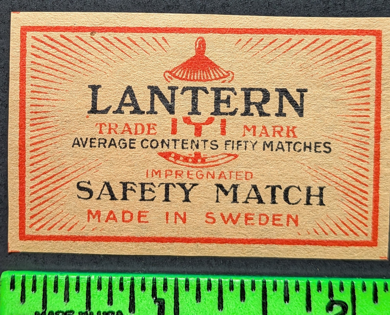 Vintage Lantern Matchbox Label