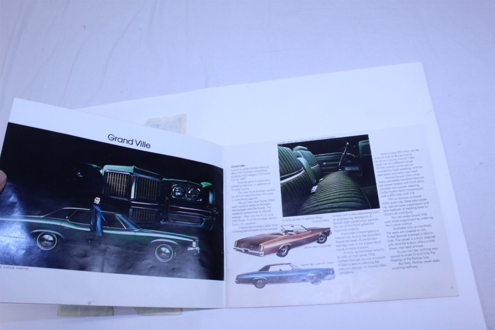 1972 Pontiac Brochure & Original Window Sticker From 4 Door Sedan Catalina