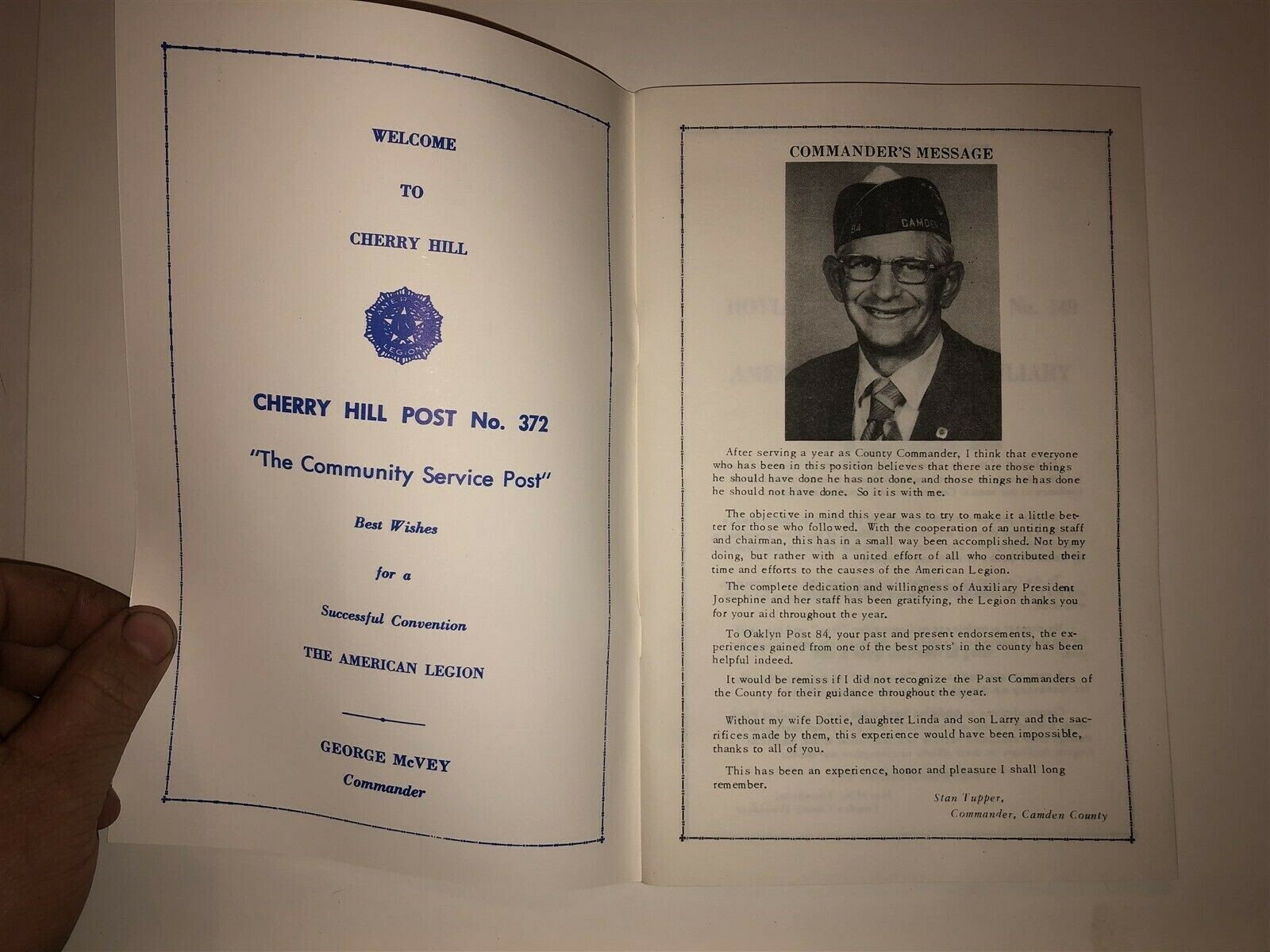 1974 Camden County 55th Anniversary Program American Legion New Jersey NJ Vtg