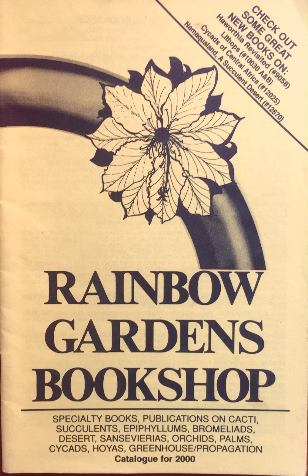 Rainbow Gardens Bookshop Catalog 2000 Cacti & Succulent Literature CATALOGUE