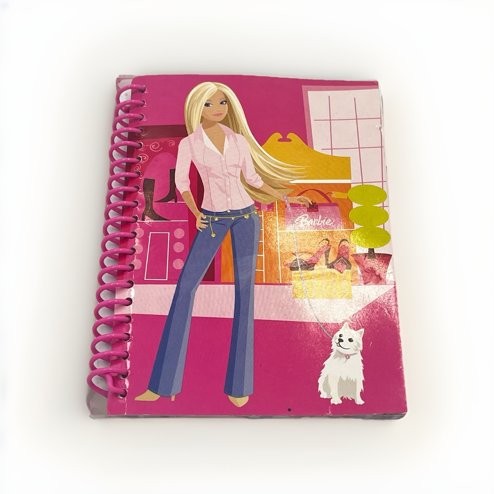 Vintage 2007 Pink Barbie Pocket Address Book Mattel Animations Brand RARE