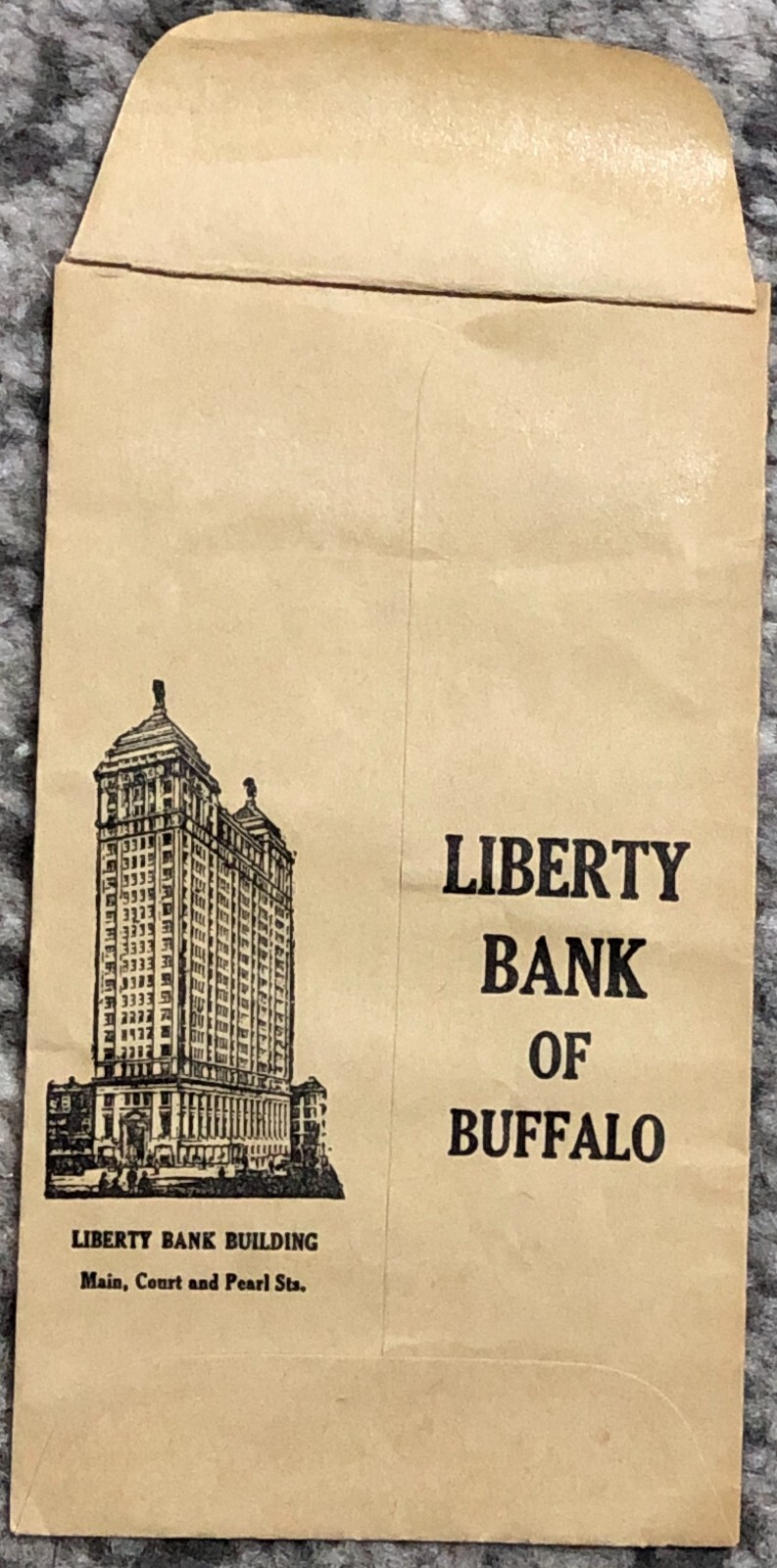 Vintage Envelope 1940’s Liberty Bank of Buffalo Building Pearl Street Original