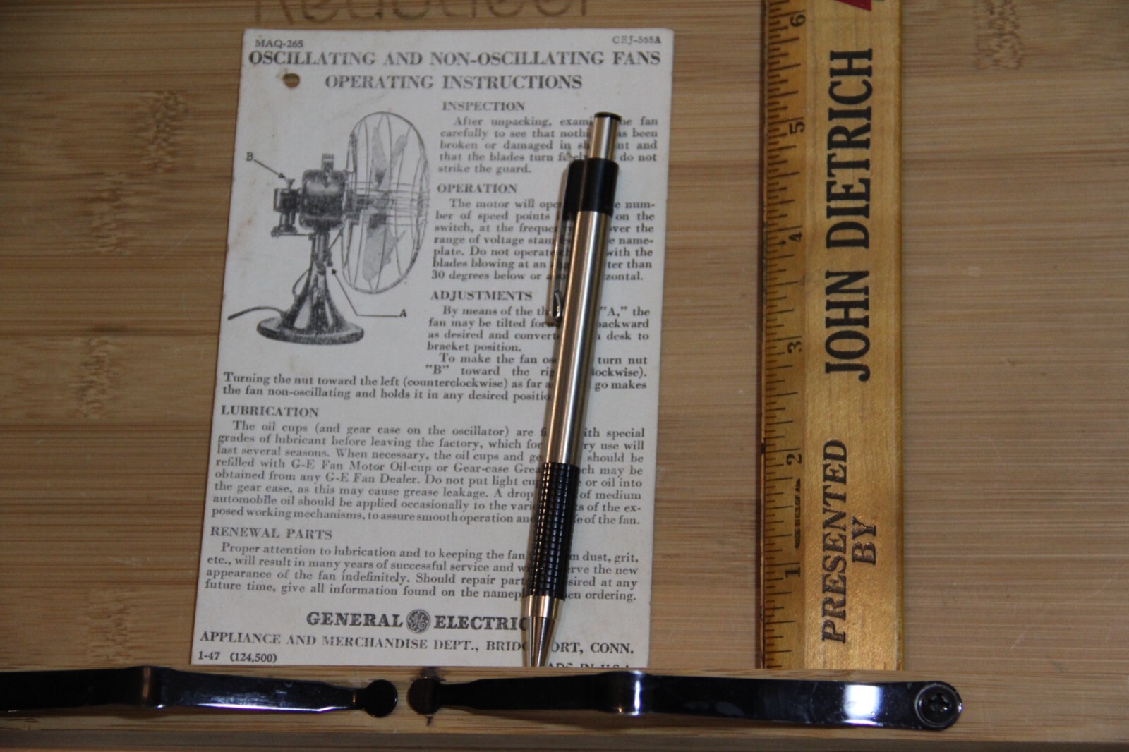 General Electric GE Oscillating Non Oscillating Fans operating Instructions !!