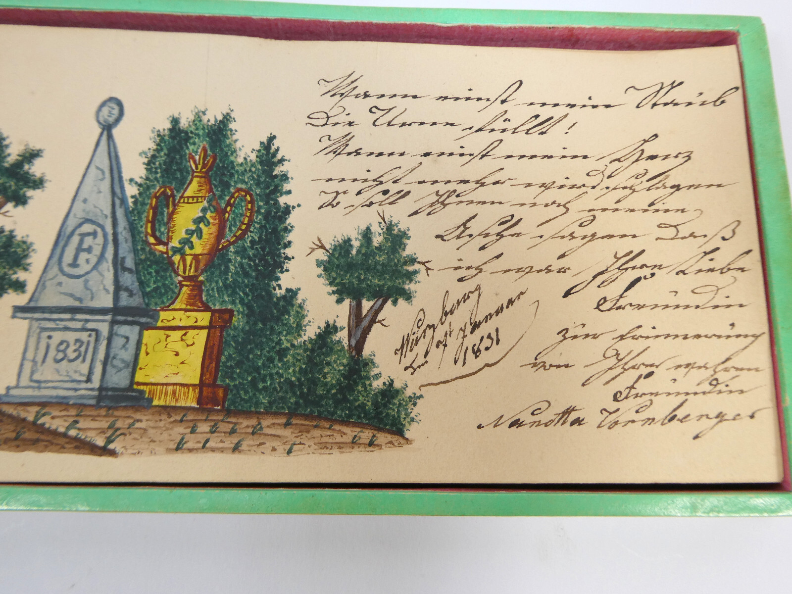 Empire Biedermeier Poetry Album 1830s