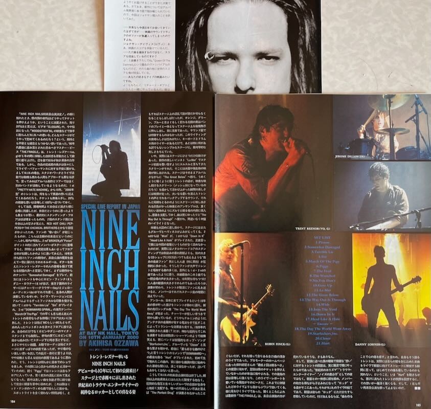 Nine Inch Nails Korn Jonathan Davis Machine Head 2000 Japan Clipping BR 4A 5PAGE