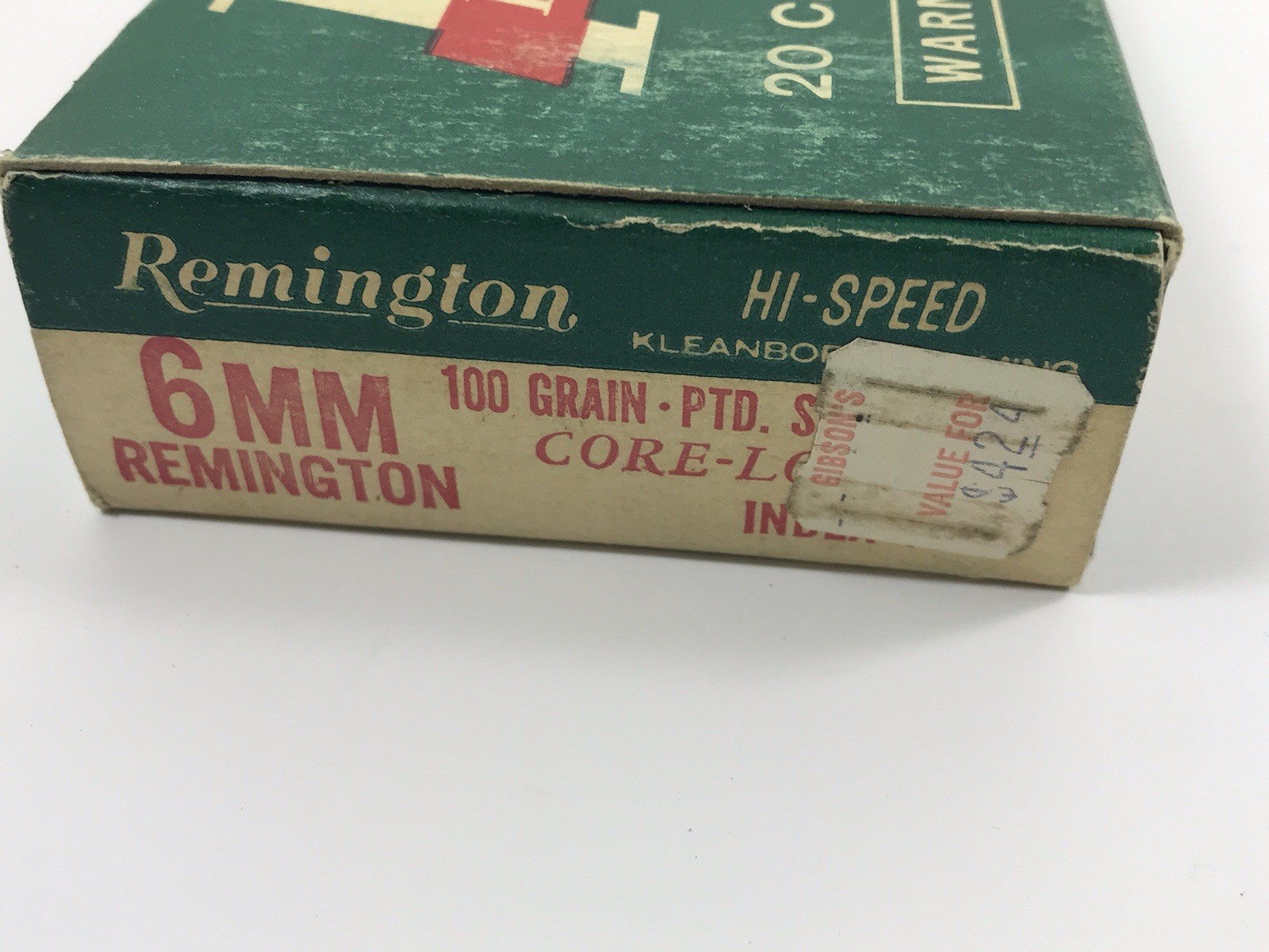 EMPTY Remington 6mm Rem Green Box Man Cave Decor 1964-1973 Vintage NO AMMO