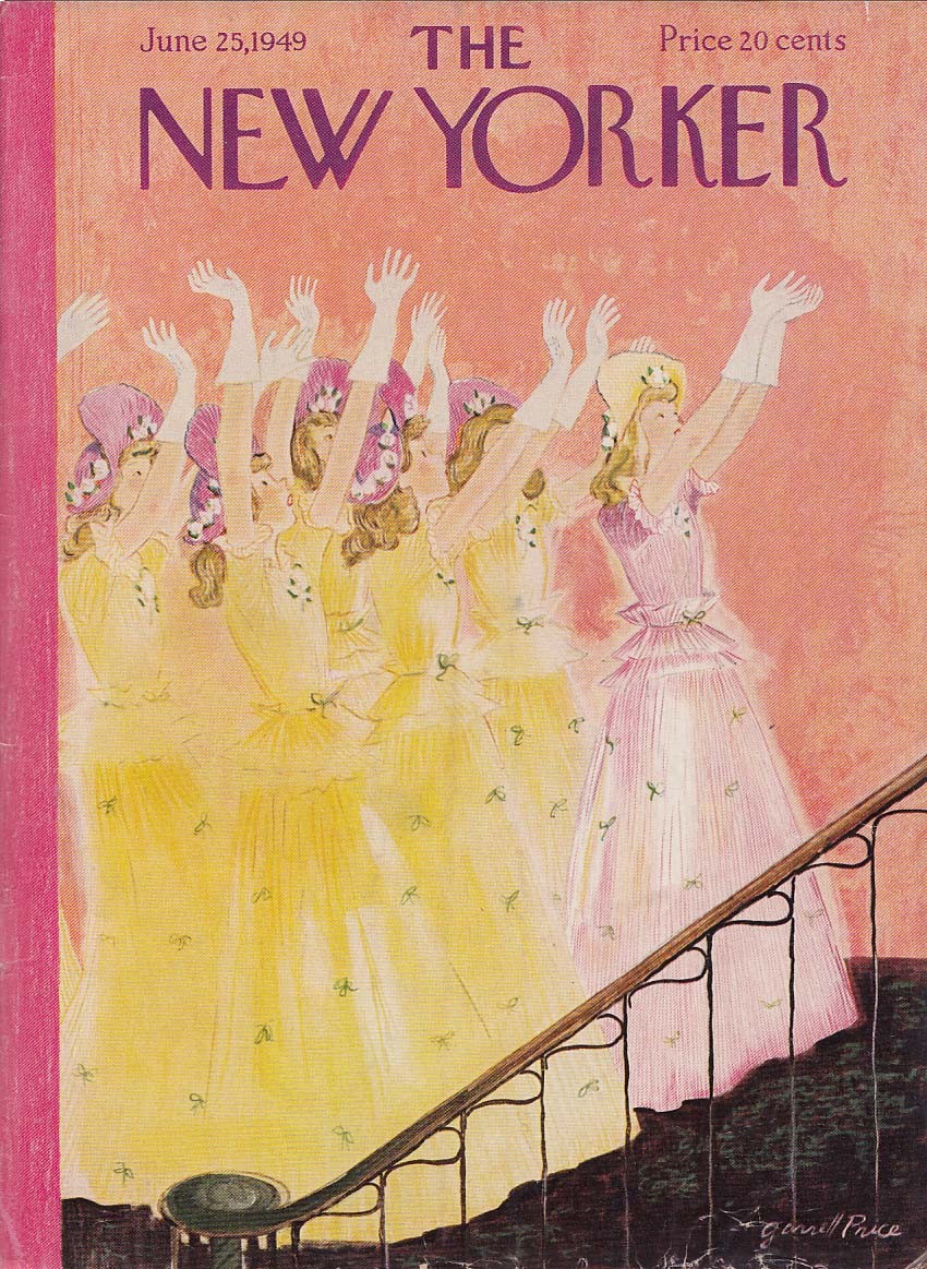 New Yorker cover Price bridesmaids bouquet 6/25 1949