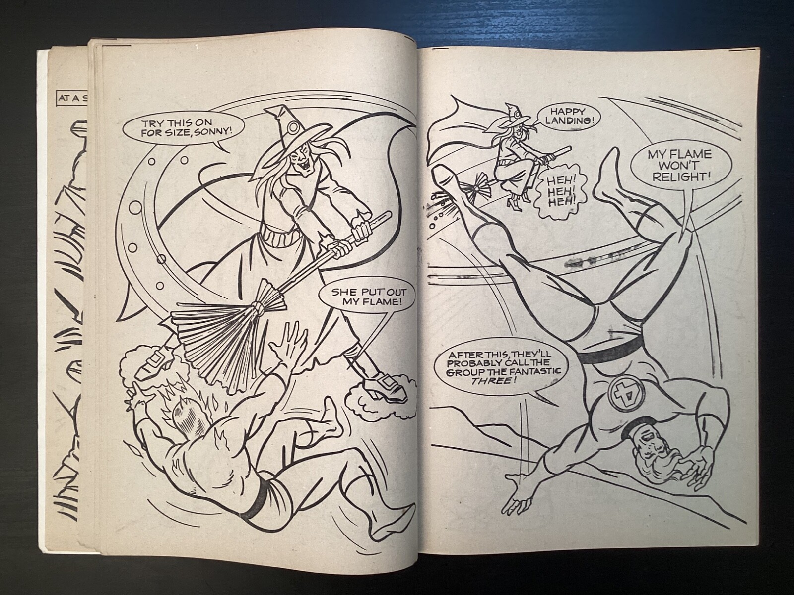 FANTASTIC FOUR meet “THE WITCH” Coloring Book copyright 1977 Marvel Comics Group