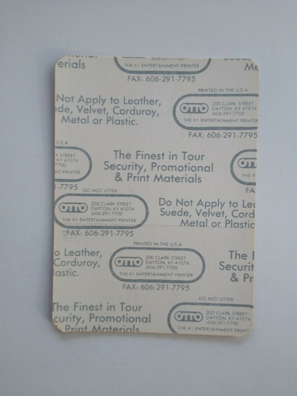 The Kinks Backstage Pass Original 1989 UK Jive Rock Concert Tour VIP Brown