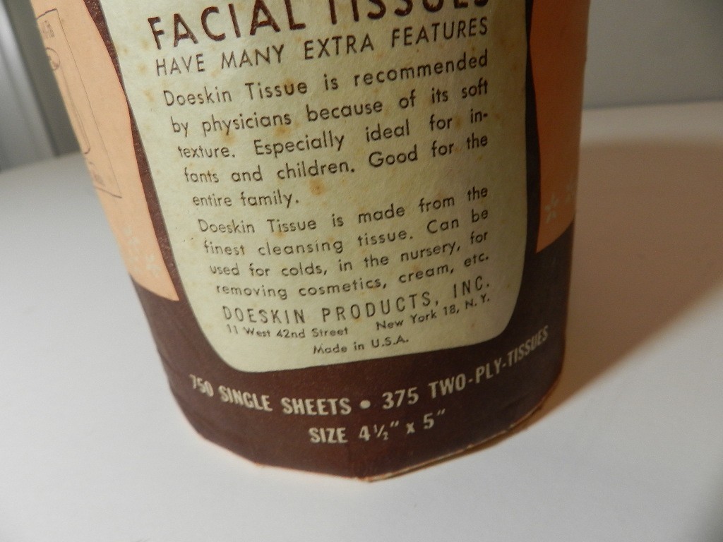 VINTAGE 1950’s DOESKIN TOILET PAPER- NEW OLD STOCK- FAWN IMAGE- VINTAGE HOME