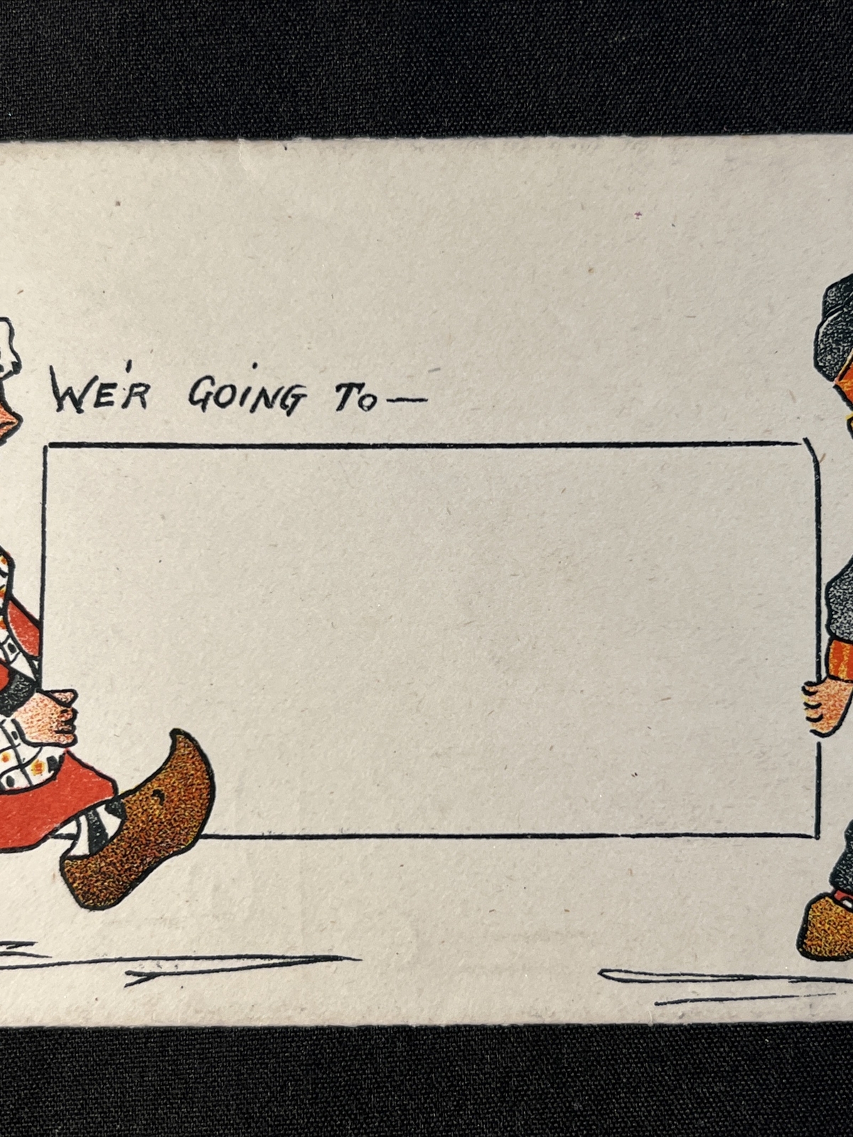 c. 1910 ENVELOPE Dutch Boy & Girl in Wooden Shoes Multi Color Antique