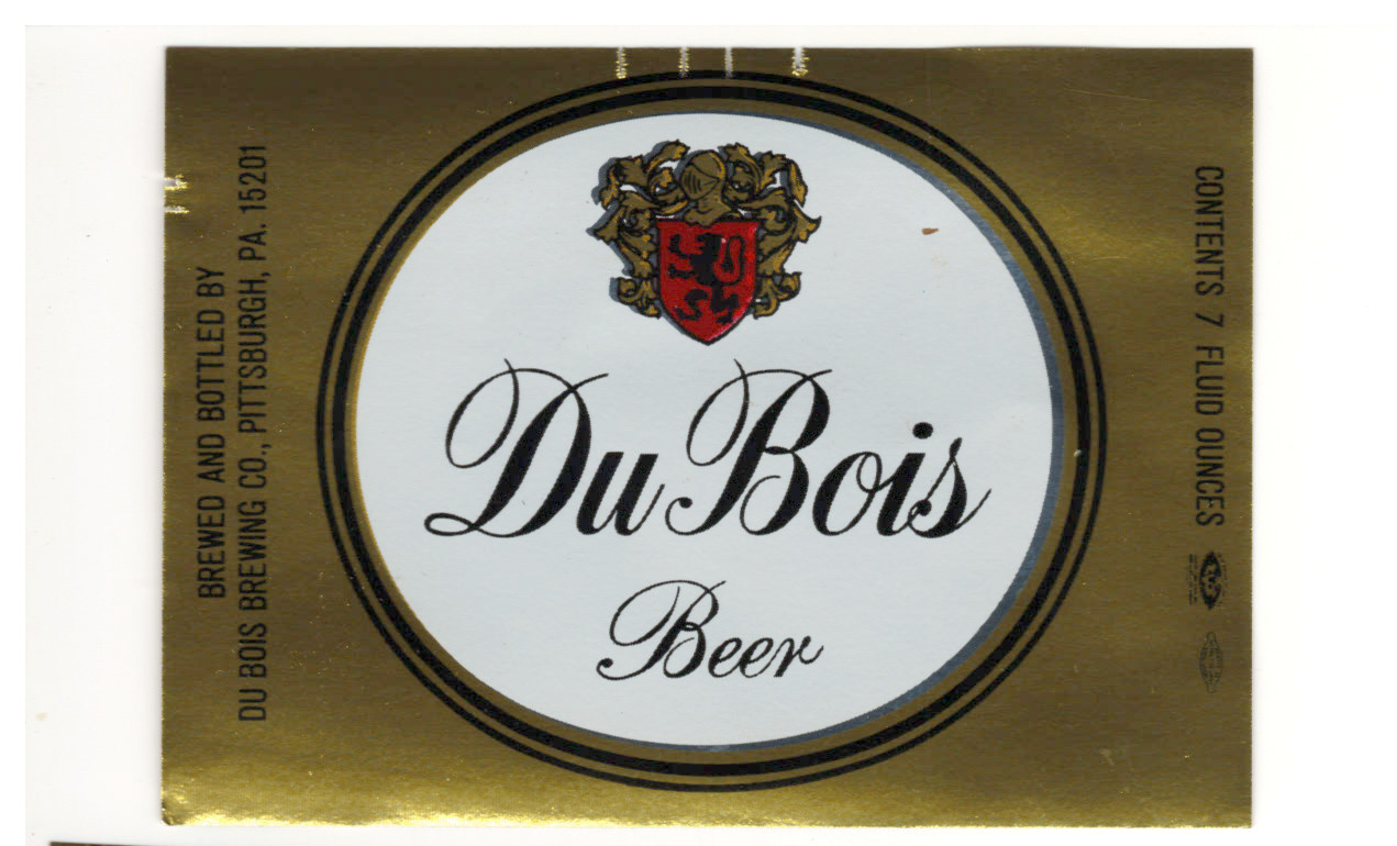 Throwback Du Bois 7 oz Beer Label Pittsburgh Brewing PA #10
