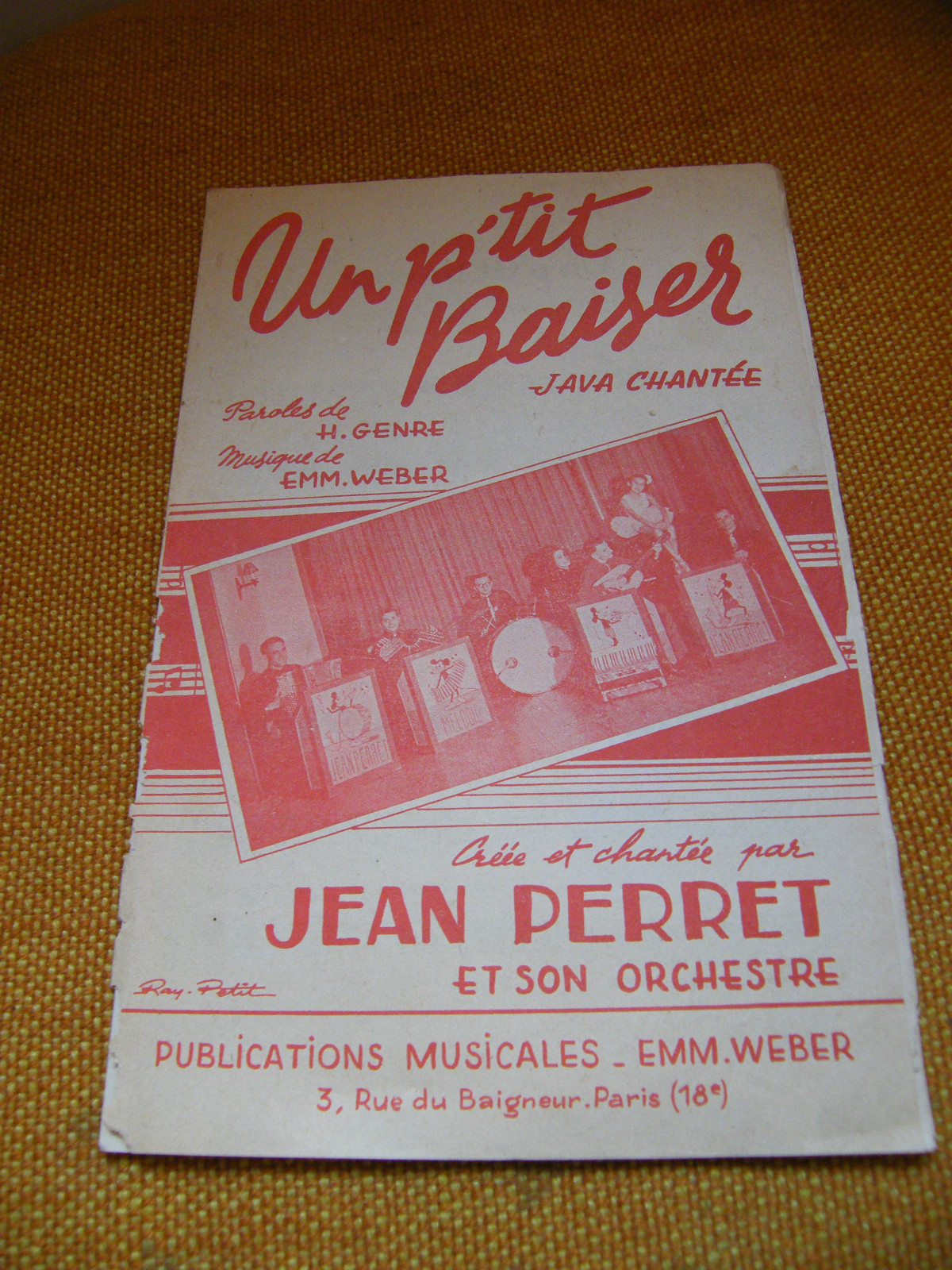 Accordion Sheet Music Un petit baiser Jean Perret Java