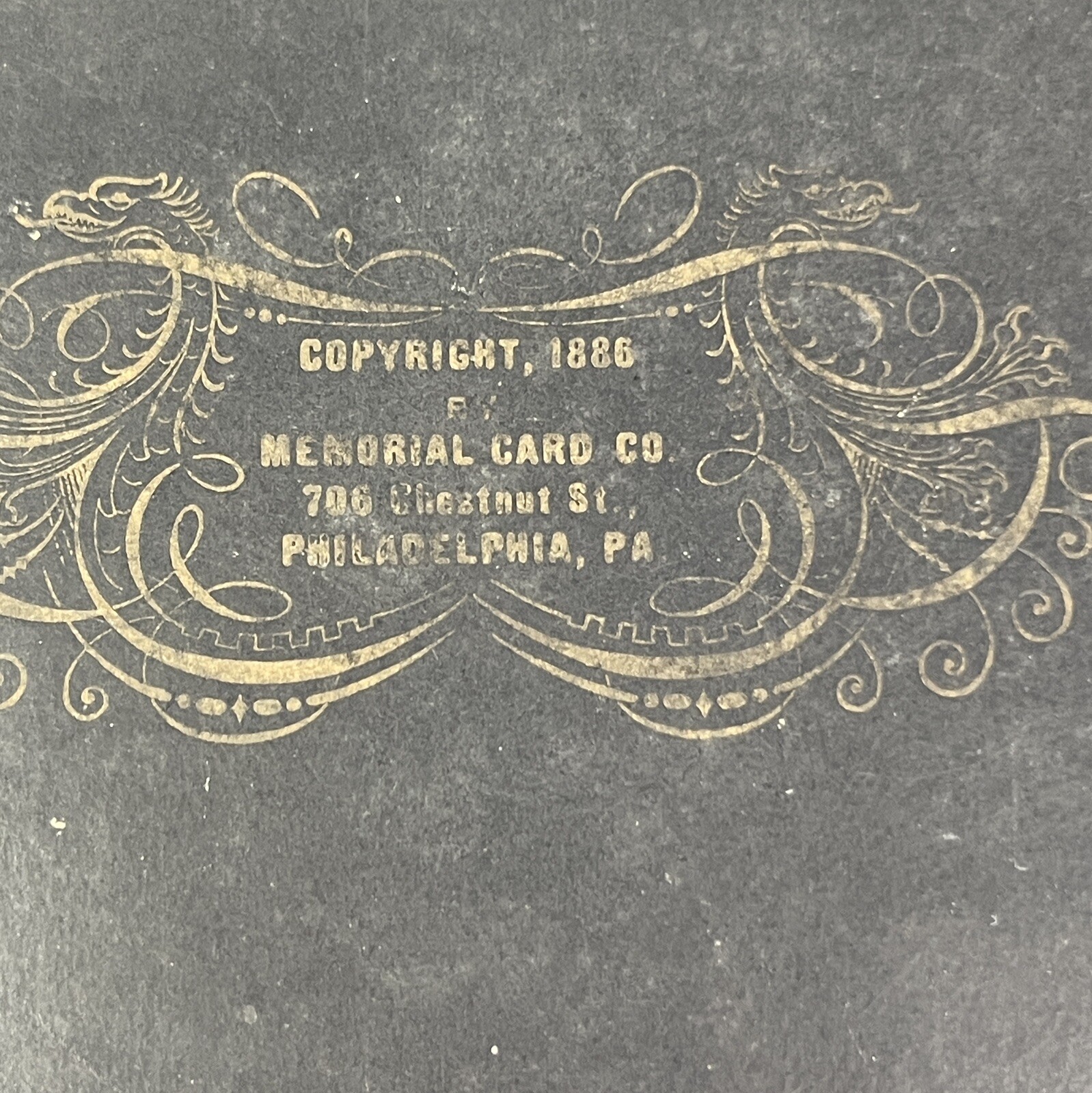 Funeral Remembrance Cabinet Card Pollis McWhorter Died 1887 Mortuary Card Morbid