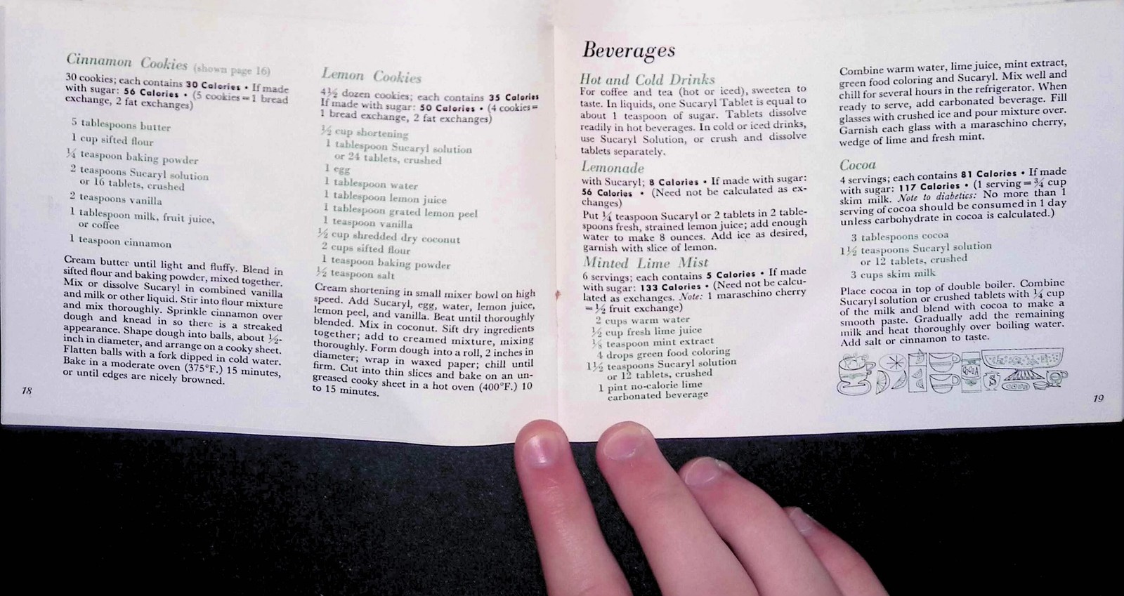 1960s Sucaryl Recipe Booklet – Non-Caloric Sweetener – Health Trends – USA