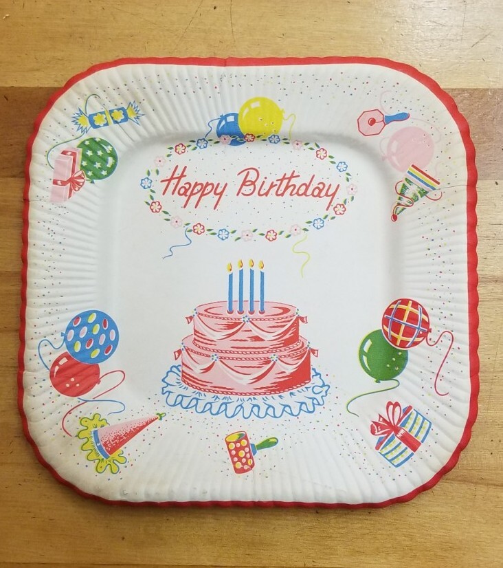 8 Reed? 1940’s-1950’s *HAPPY BIRTHDAY PAPER PLATES*