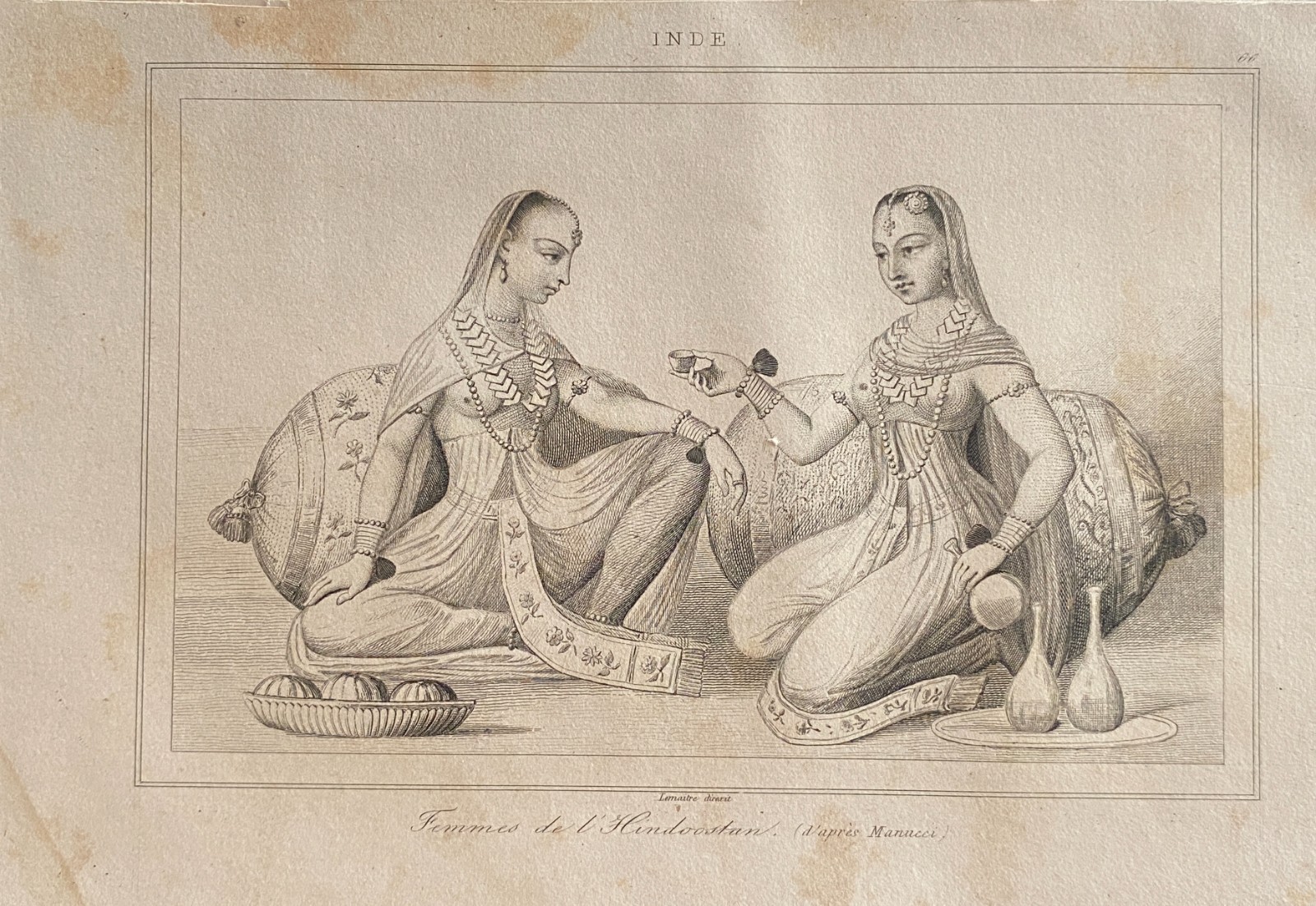 Engraving India 1843 “Women Of Hindustan”