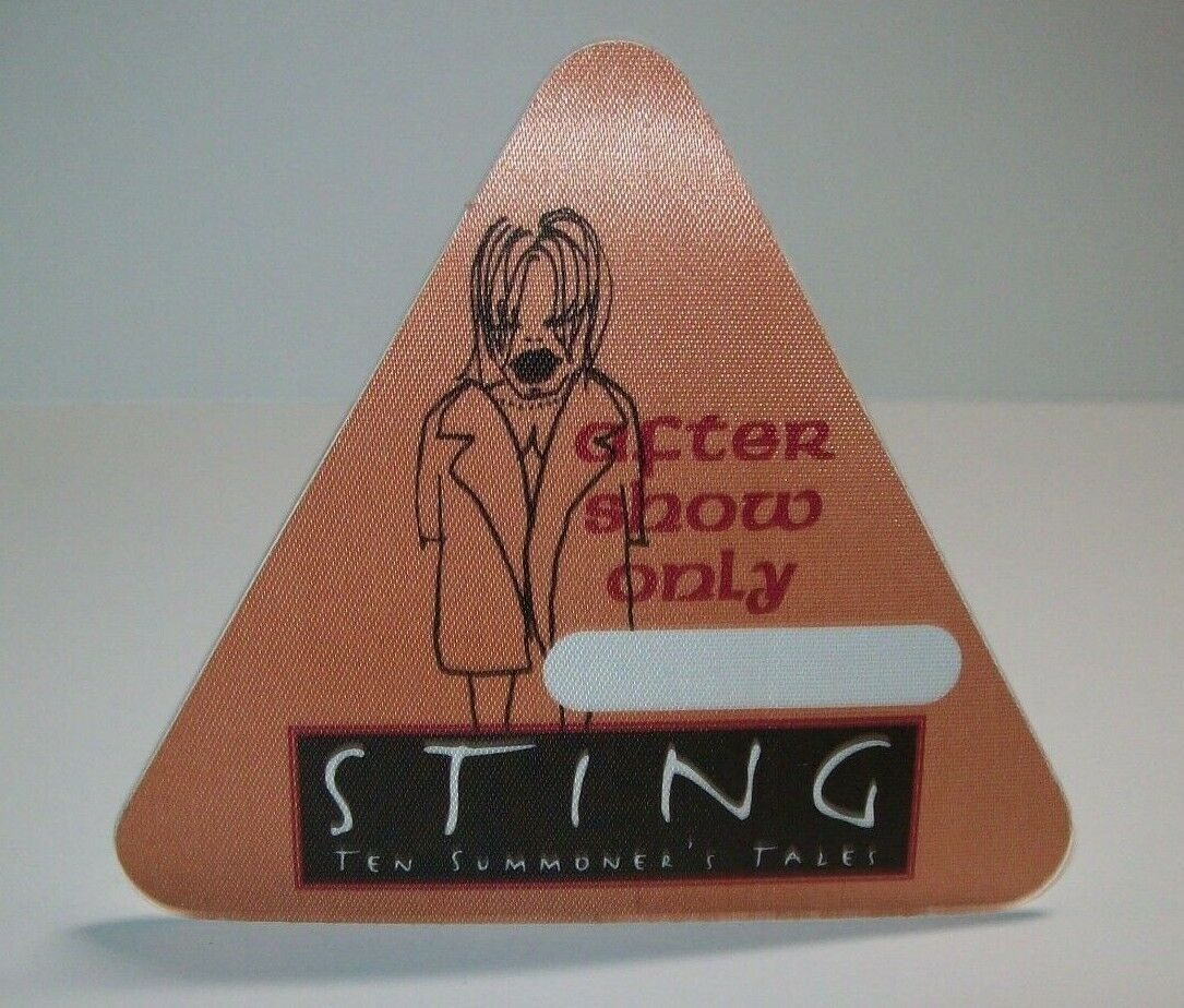Sting Ten Summoner’s Tales Backstage Pass Concert Tour Original 1994 After Show