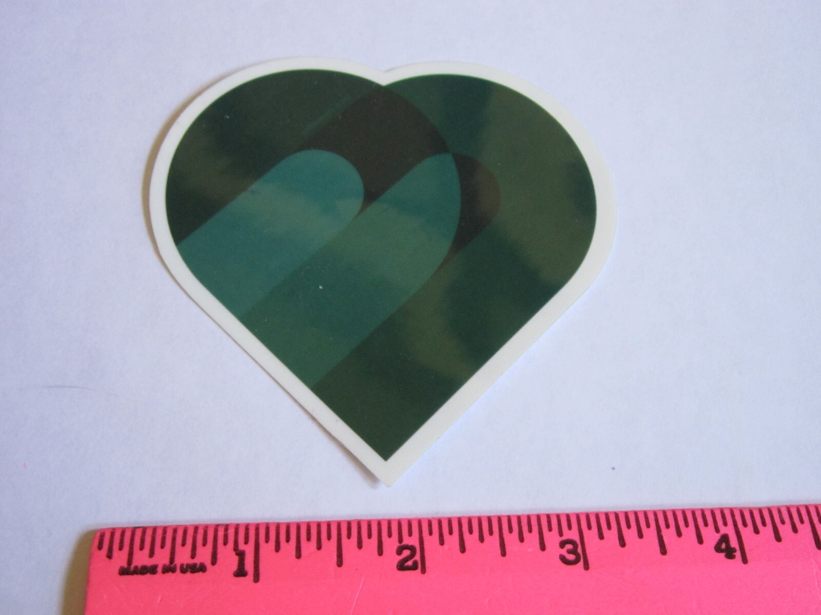 Green Heart Sticker Logo Emblem 3″ FREE SHIP