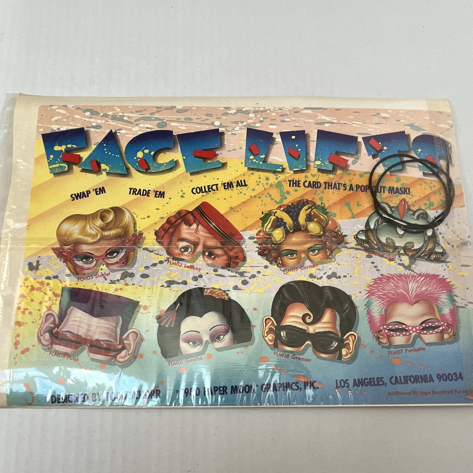 Paper Magic Group Vintage Pre-1990 Multicolor Paper Pop-Out Face Mask Cards