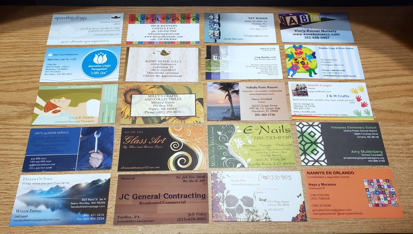 🔥 LOT of 100 MISC. Related BUSINESS CARDS for BUSINESS CARD COLLECTION L1