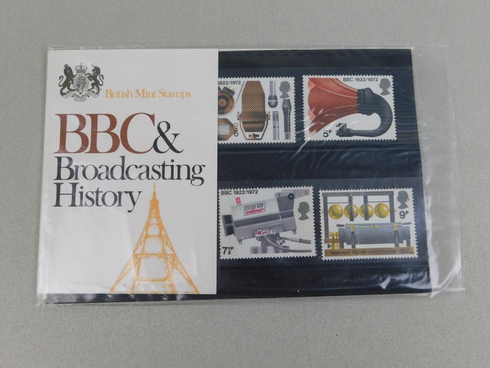 BBC Broadcasting History British Presentation Pack #43 1972 British Mint Stamps