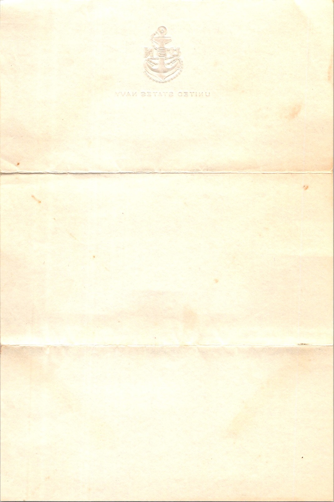 WWII US Navy Handwritten Letter Dear Porter Treasure Island 1940s