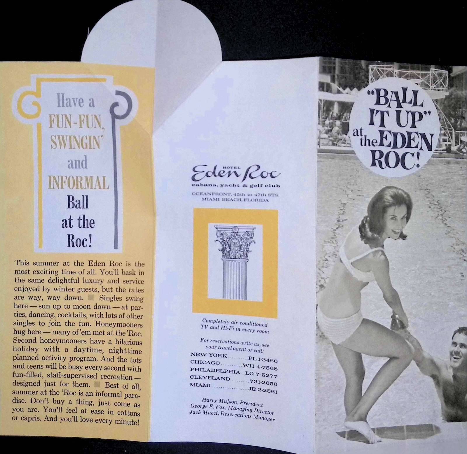 1950s Eden Roc Hotel Miami Beach Promo Brochure Ball It Up Ephemera BALLING