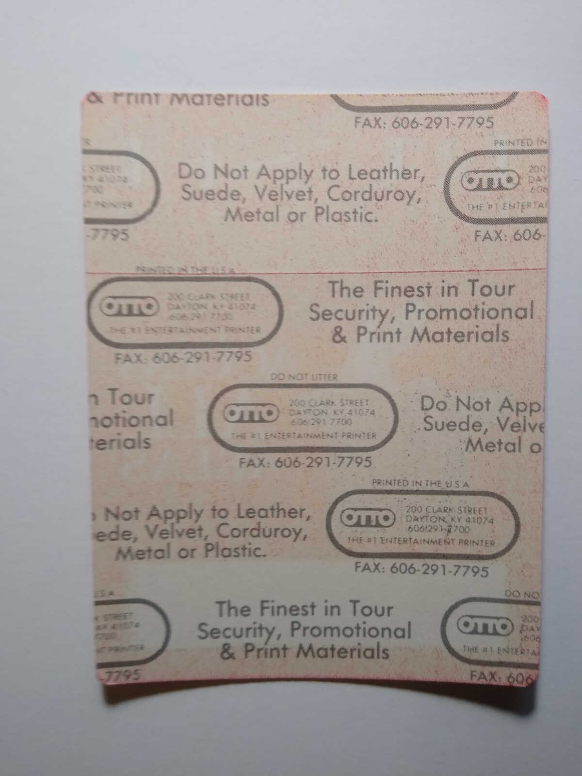 Rush Presto Tour Backstage Pass Red Original 1990 Hard Rock Prog Music Rabbit