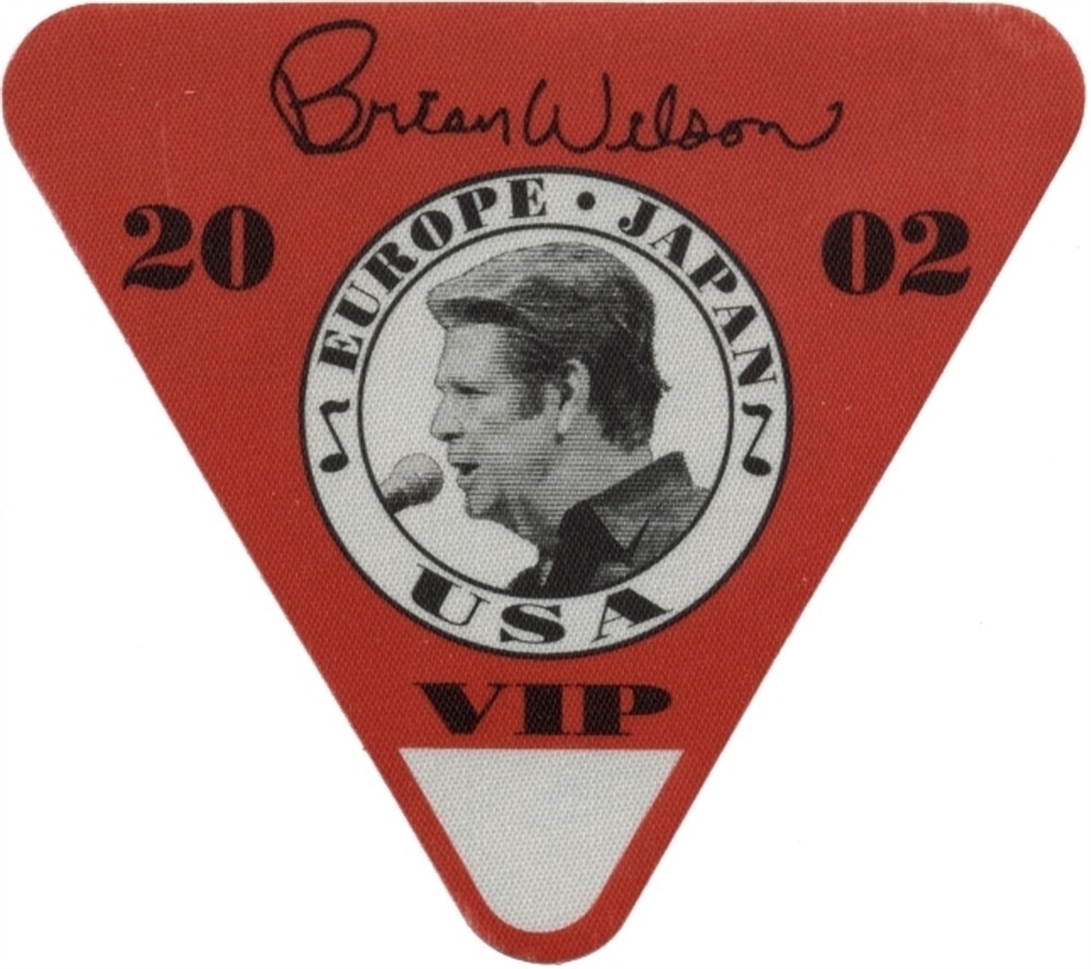 Brian Wilson 2002 concert tour VIP Band Guest (Beach Boys) Backstage Pass