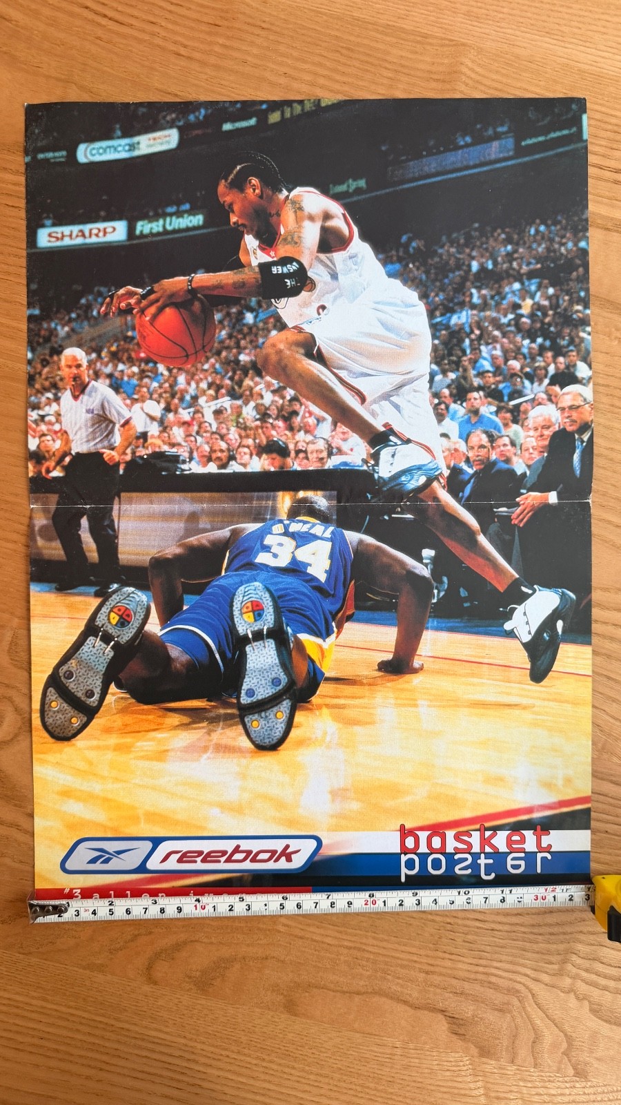 Allen Iverson Reebok Philadelphia 76ers Vintage Poster Rare NBA Basketball 15×20