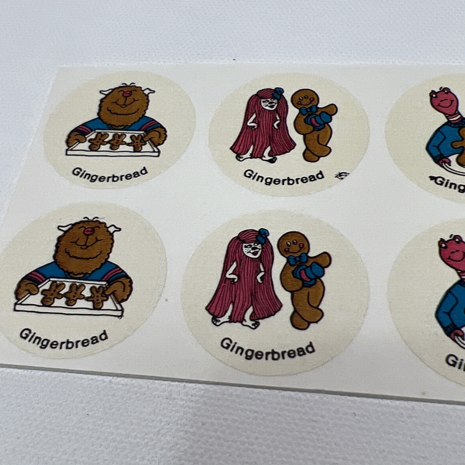 RARE Vintage Matte Scratch & Sniff Stickers 70’s Gingerbread