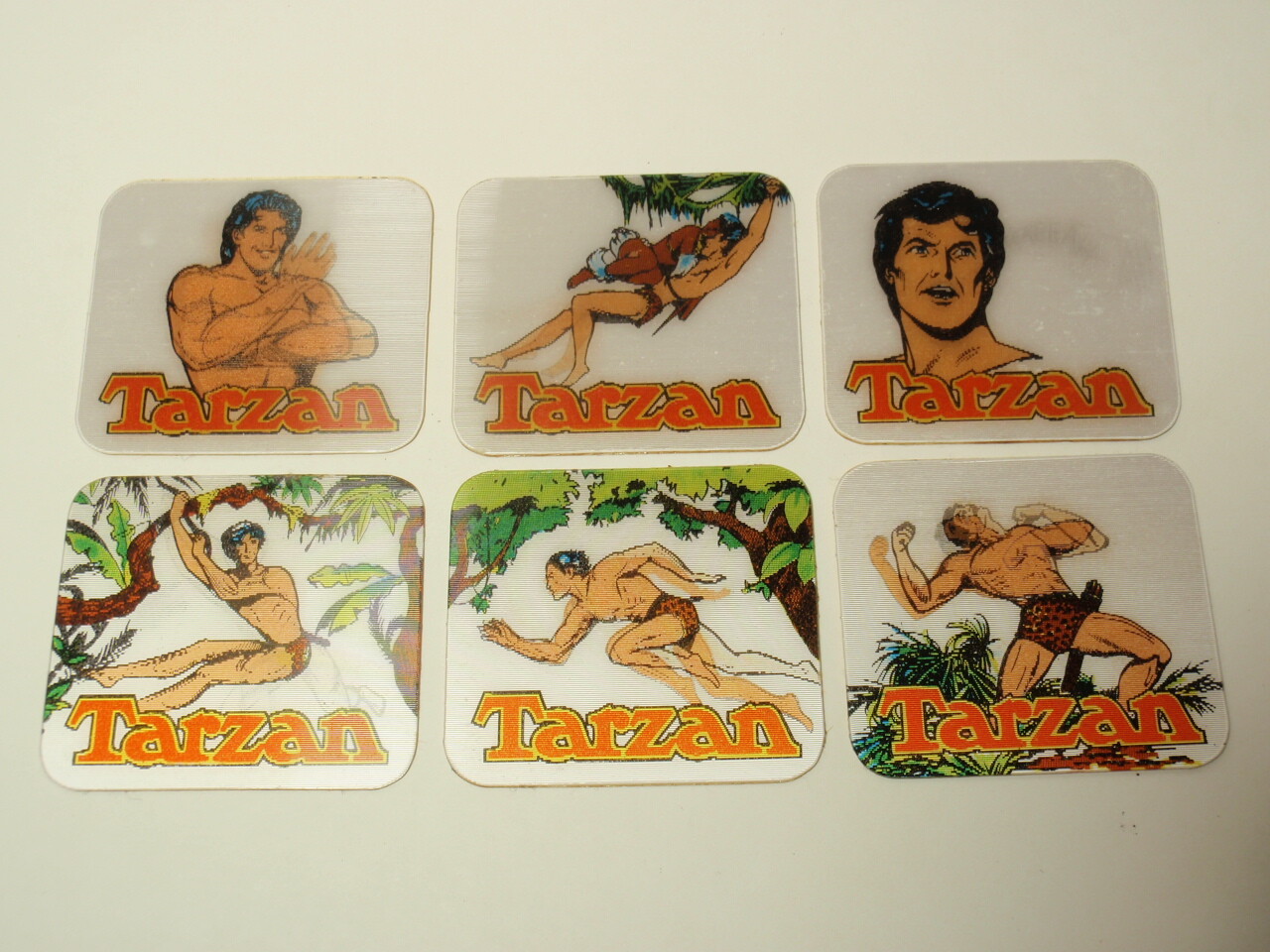 Vintage Lot of 1970s Tarzan Lenticular Flicker Stickers *As-Is*
