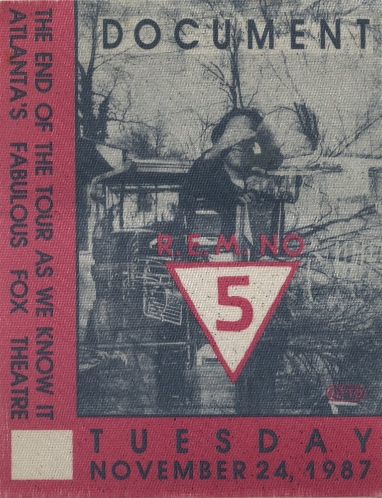 REM 1987 Document concert tour @ Fox Theatre 11/24 – Atlanta, GA Backstage Pass