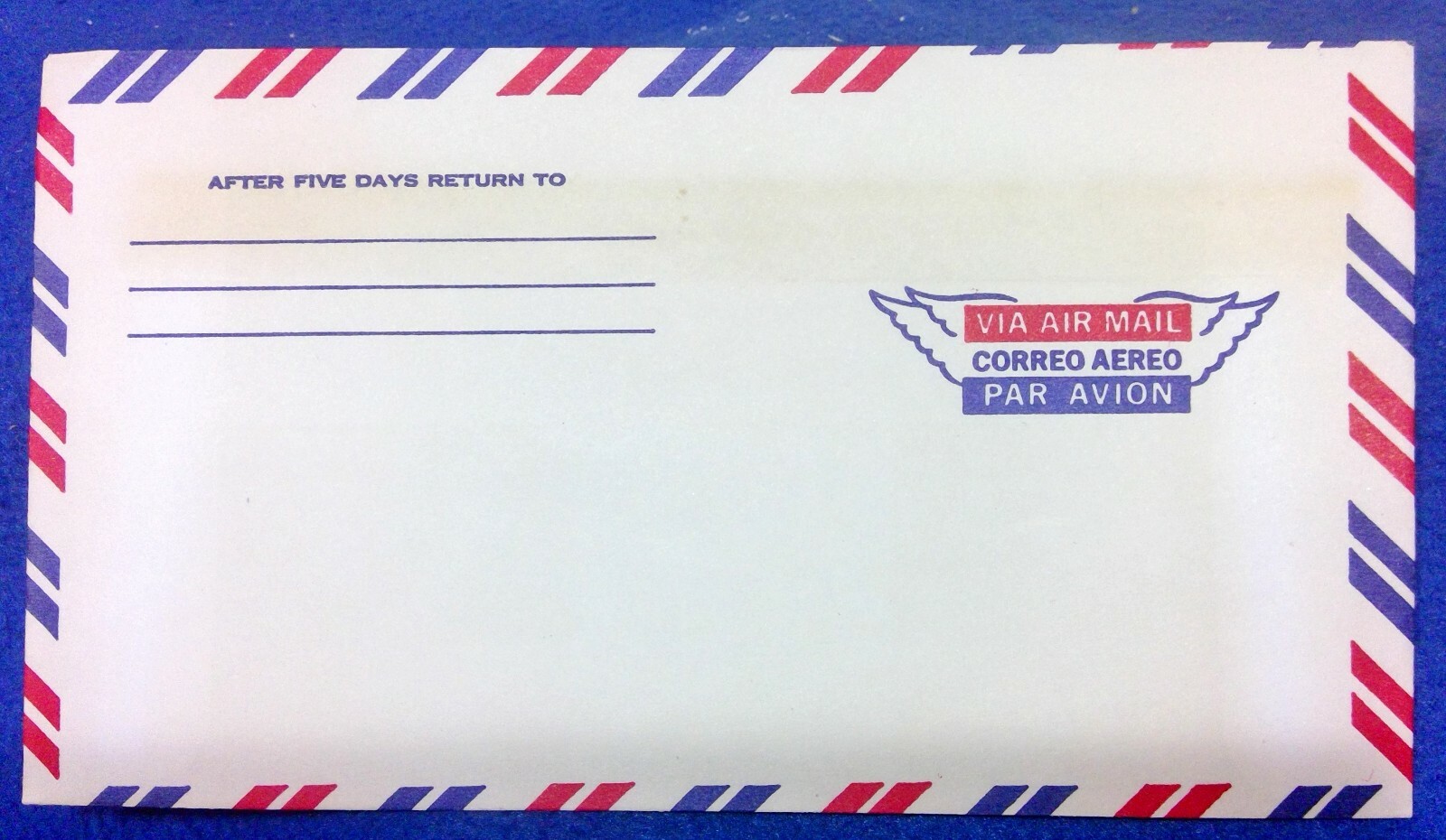 Vintage VIA AIR MAIL Red White And Blue Envelops #12