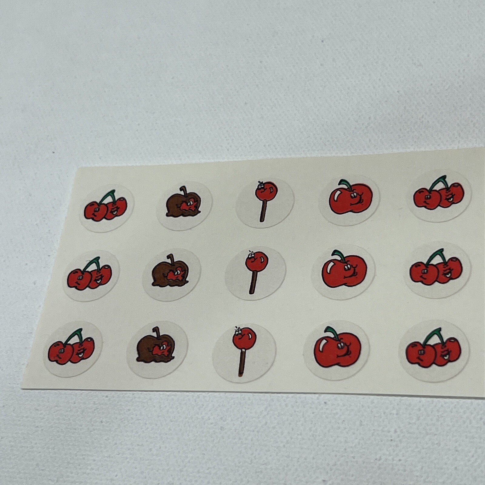 RARE Vintage Matte Scratch & Sniff Stickers 70’s Cherries Small Stickers