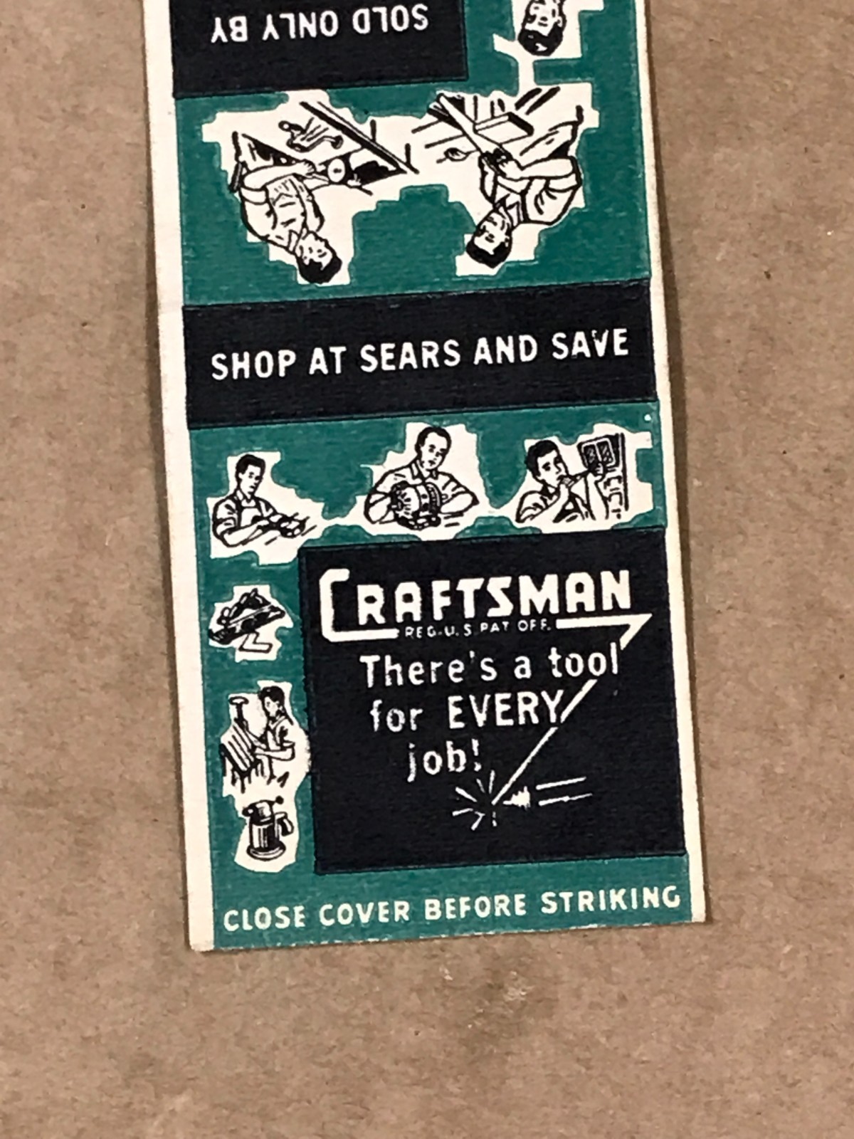 Vintage Sears Craftsman Tools – Matchcover, Matchbook