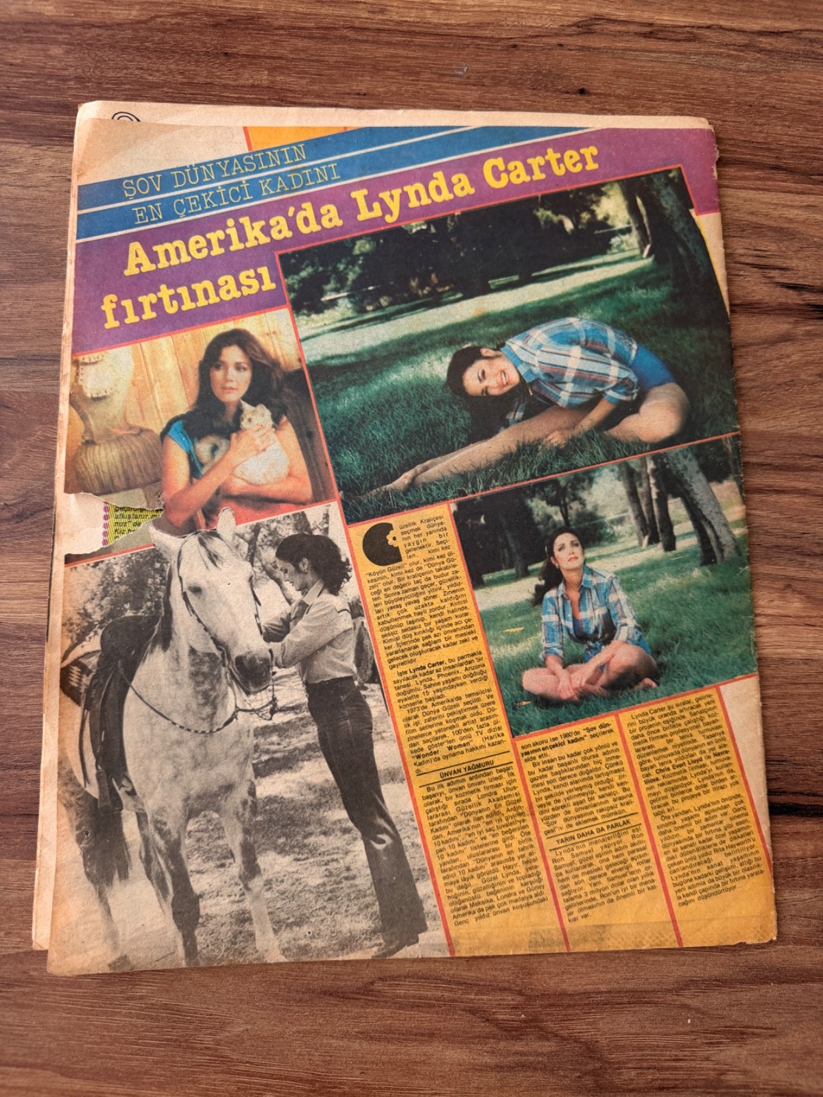 1982 Disko Sov Donny Osmond Lynda Carter Alice Cooper Turkish Magazine Rare