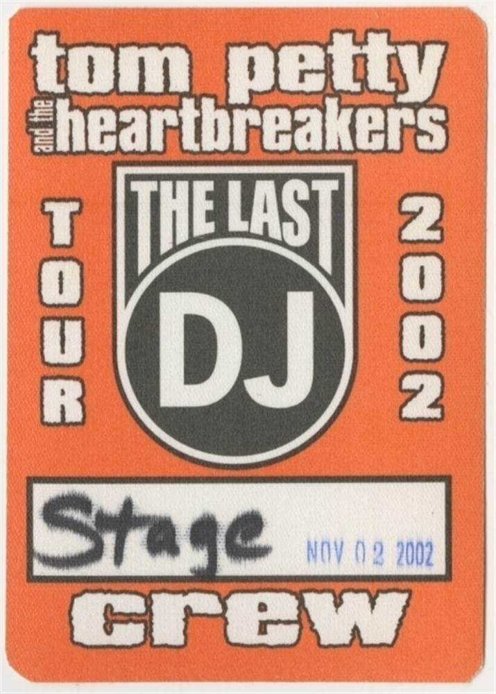Tom Petty & the Heartbreakers 2002 Last DJ concert tour issued Backstage Pass