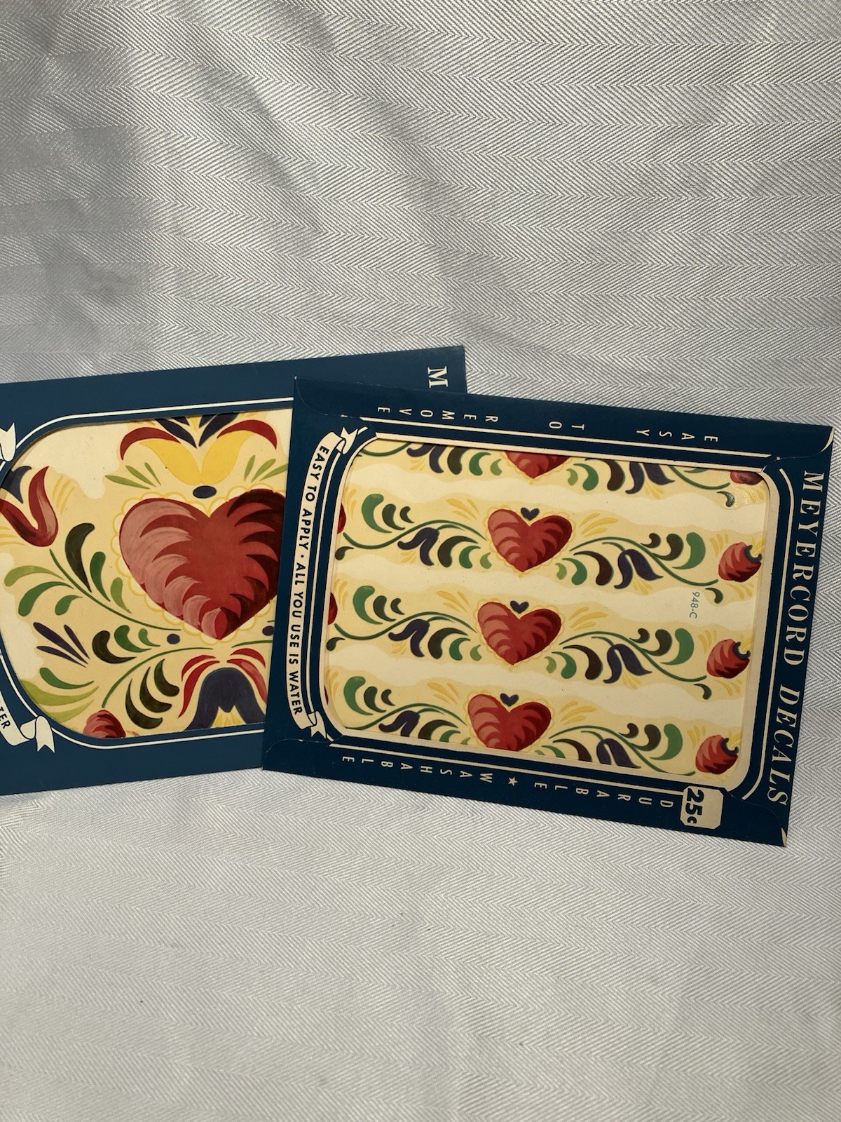 Vintage Meyercord Heart Decals